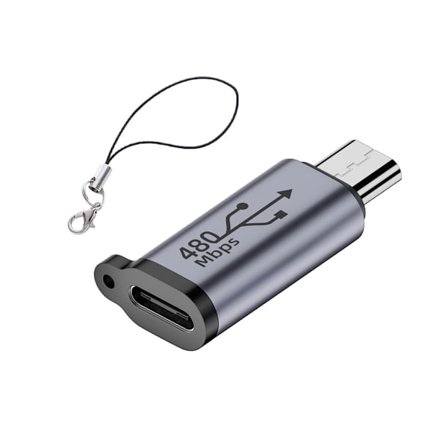 Usb-C till mikro- USB -adapter typ C hona till mikro USB hane-omvandlarkontakt Stöder laddningsdatasynk-legeringsadapter