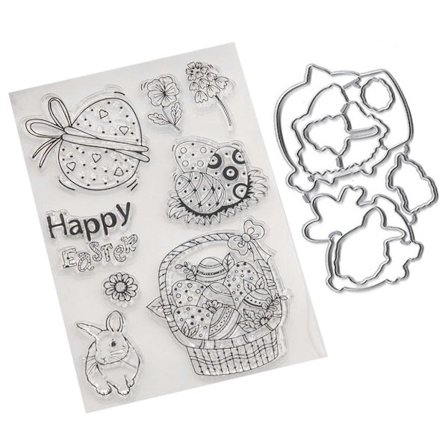 Påskehare Egg Klare Stempler og Kutte Dies for Kortlaging Album Foto