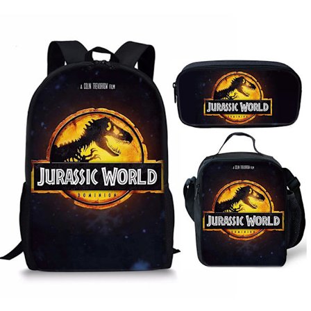 Jurassic World Dinosaur-ryggsekk Jurassic World skolesekk lunsjveske pennal (9)