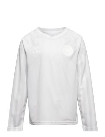 Dbu 22 Landsholdstrøje Børn L/S Away T-shirts Football Shirts Hvit Hummel