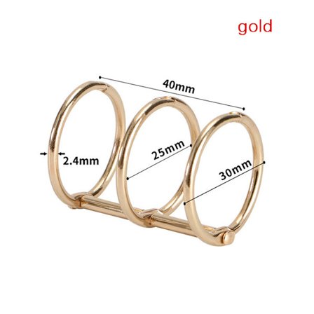 2stk Metall 3 Ringer Perm Notatbok Hengslede Ringer Album Spiral