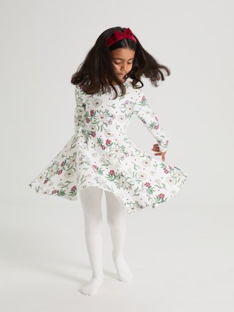 Polarn O. Pyret - Floral twirl dress - 86 - Childrenswear - white