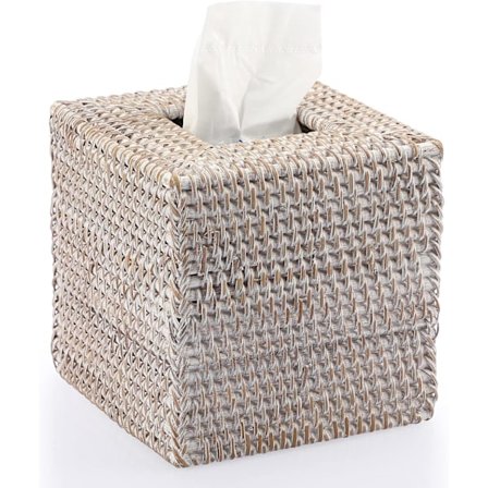 Rattan Firkantet Kleenexholder Dekorasjon Kleenex Organizer Boks Kube Papirholder Boks Kleenex Oppbevaringskasse