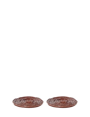Byon Coaster Veggie 2Pcs/Set - Brown - ONE SIZE