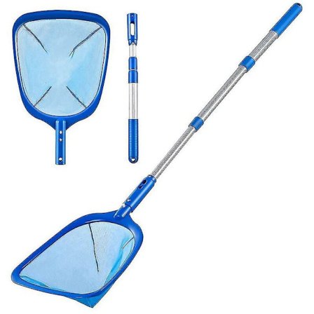 Bassengskimmer Bassengnett Med 3-delt Stang, Bassengskimmernett Med Fint Masknett, Teleskopstang, Ultra