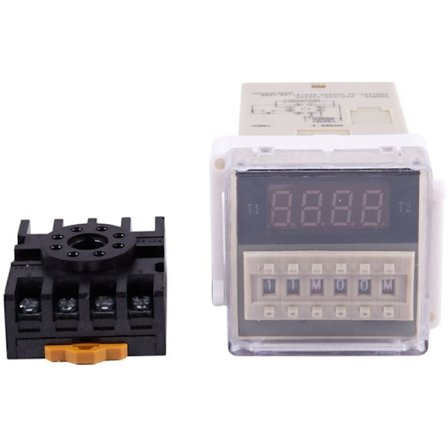 AC 220V 5A Programmerbar Dobbelt Tidsforsinkelsesrelæ Enhedsværktøj DH48S-S