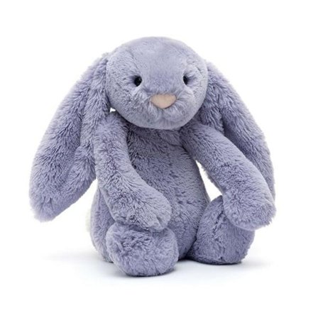 Jellycat Bashful Viola Kanin, 31 cm Lilla Plyslegetøj til Børn og Voksne