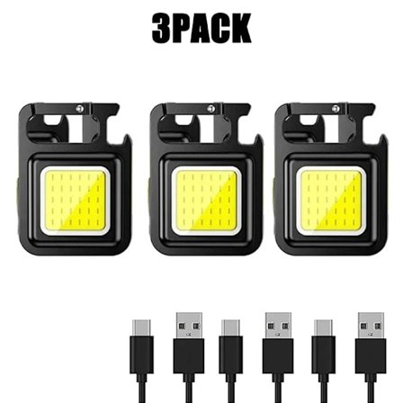 Nøgleringslys Mini Multifunktionel Camping Lommelygte