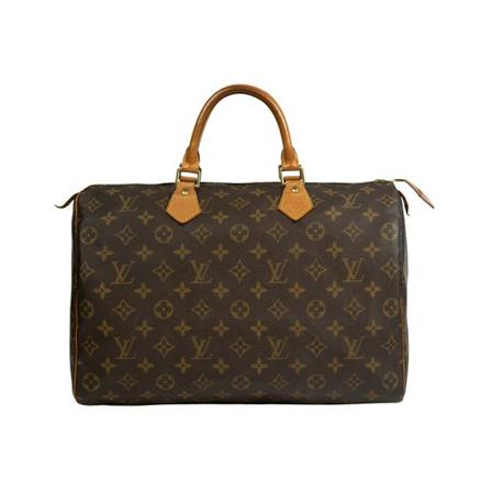 Louis Vuitton Vintage, Pre-owned Speedy 35 Monogram Handbag Bruin, Dames, Maat:ONE Size