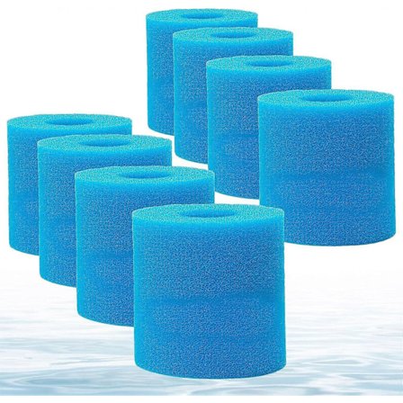 Filterpatroner for Intex type H, gjenbrukbar vaskbar skumsvamp for Intex, for basseng, skumboks, pakke med 8