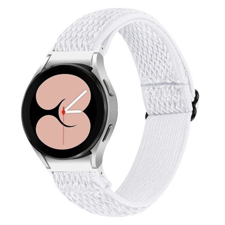 Samsung Galaxy Watch 5 40/44/Pro 45mm valkoinen nailonranneke