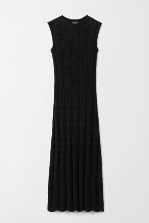 Soft Goat - Gehäkeltes Kleid - Kleid aus Kaschmir - XS - Black