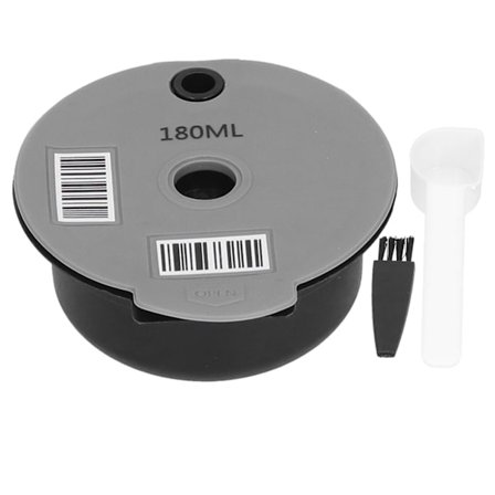 Genanvendelig Kaffekapsel Kop Kaffefilter med Ske Børste Hjemmekontor Cafe Tilbehør 180ML