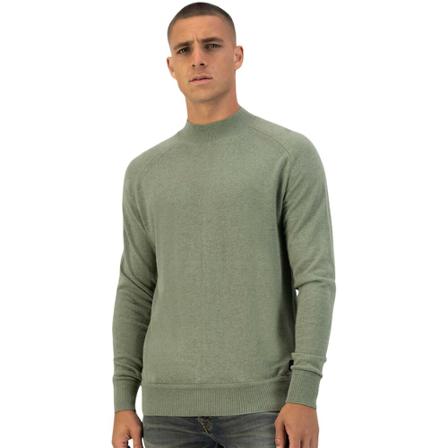 Dstrezzed Round-neck Strik Grøn, Herre Strik, Størrelse: XL