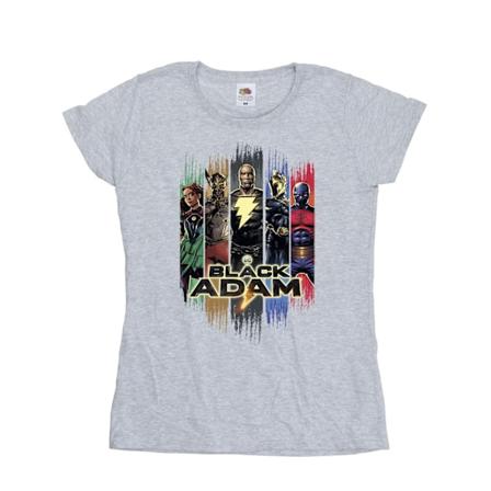 DC Comics Dam/Kvinnor Black Adam JSA Komplett Grupp Bomull T- Sports Grey S