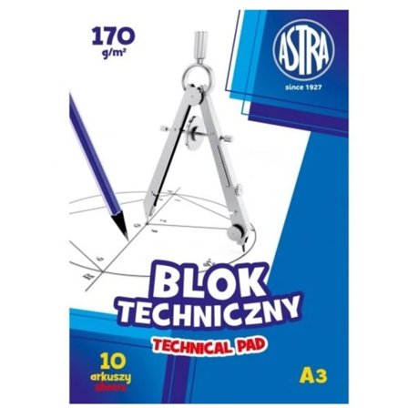 Arkitektblock i A3-format/ 170g/m2/ 10 ark