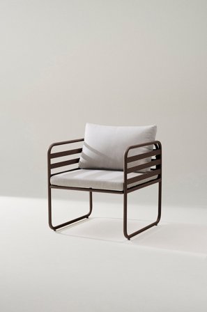 Jotex - Loungestol Polyester/Aluminium/Polyeterskum Brun CADIZ - Kjøp Loungemøbler hos Jotex