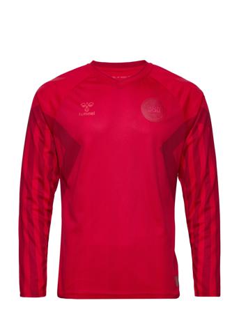 Dbu 22 Landsholdstrøje L/S Home T-shirts Football Shirts Punainen Hummel