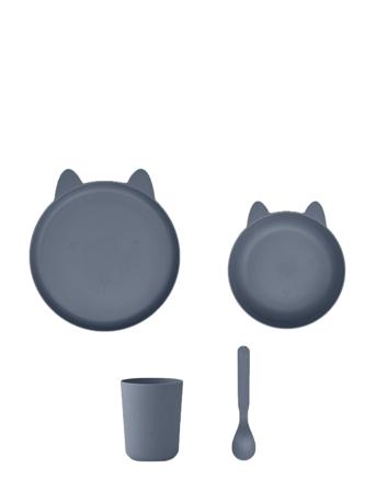 Paul Tableware Set Home Meal Time Plates & Bowls Sippy Cups Blå Liewood