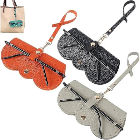 Myk solbriller i skinn, skinnetui for briller, bærbar, slank solbrillepose, myk brillepose