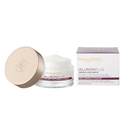 BOTTEGA VERDE Ialuron plus Crema Per Il Viso Ricompattante, Effetto Filler 50ml - Crema viso giorno lifting