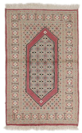 Oriental Pakistan Bokhara 2Ply Rug 76X121 Brown/Orange Wool, Pakistan