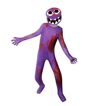 5-12 år Kids Rainbow Friends Cosplay Festkostyme Lilla Jumpsuit Gaver 7-8 Years