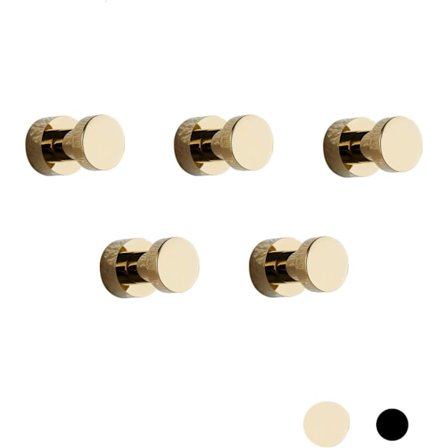 5-pak guld messing knager, selvklæbende badeværelsesknage til tøj og jakker_xx