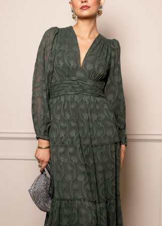 MISSMAYA - Noor Maxi Dress Luxe Green - M