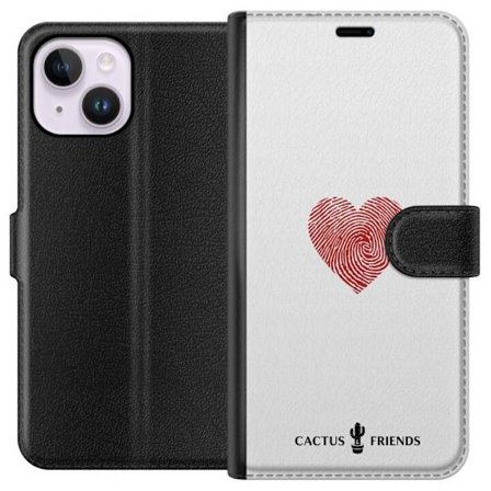 Yhteensopiva Lompakkokotelo Apple Apple iPhone 14 Plus Cactus and Friends - Fingerprint Love