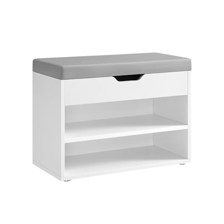 Rootz Shoe Bench - Entryway Organizer - Skostativ - Spånplade - PU polstring - 30cm x 60cm x 44cm