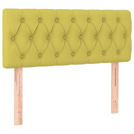 vidaXL Sänggavel grön 100 x 7 x 78/88 cm tyg