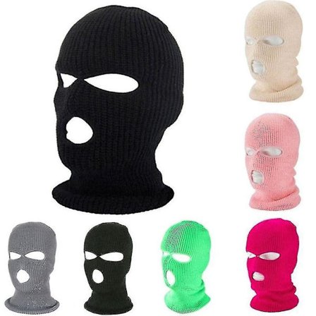Men Face Mask Winter Ski Cap 3 Hole Balaclava Beanie Hat Hood Tactical Warm Hat