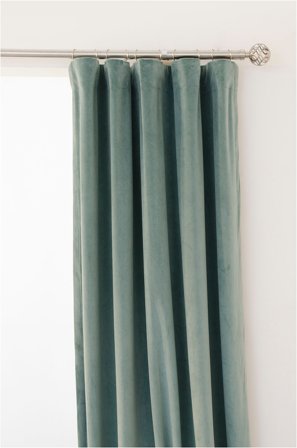 Hasta - Kaunis sivuverho samettia - Vihreä - Poimutusnauhaverhot - 250 - - Homeroom