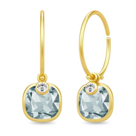 Julie Sandlau, Mini Hoops Earrings Blauw, Dames, Maat:ONE Size