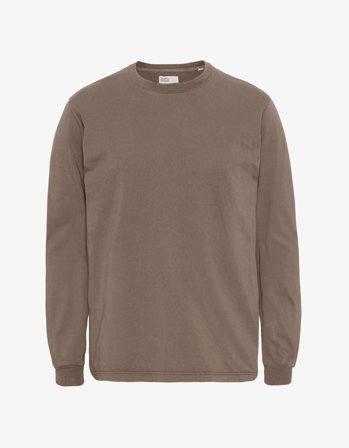 Oversized Organic LS T-shirt - Warm Taupe - L