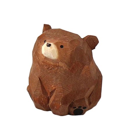 Mini Puinen Eläinpatsas Massiivipuuta Käsin Veistetyt Figuurit Pöytäkoneen Pienoiskoossa