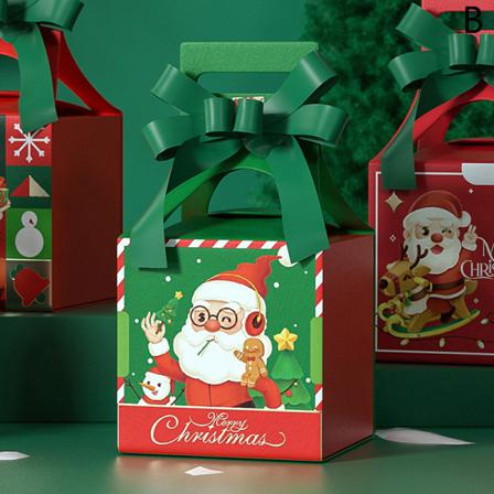 5 Styck Julafton Äppellådor Rosettband För Kakor Candy Santa Cl