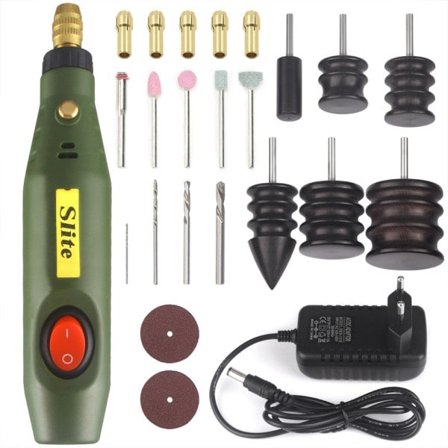 Bärbar mini läder polering elektrisk slip roterande bit slip kant polerare kit