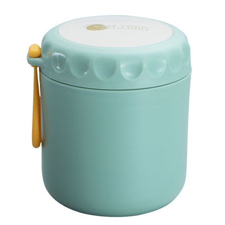 Isoleret madkrukke i rustfrit stål, lækagesikker termisk suppekop, PP-plast, blå, til hjemmet, kontoret og skolen