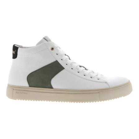 Blackstone Vg08 White Dark Green - MID-Sneaker , Wit , Heren , Maat: 46 EU