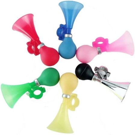 Syzplnwy 6 stk. Cykelhorn til børn - Manuel sirene med sjov sikkerhedsringalarm til børnecykel, forskellige farver