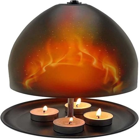 Te Ljus Ugn | Te Ljus Ugn Ljusvärmare | Dubbelväggig Metallradiator Ljusvärmare för Studierum, Kontor, Vardagsrum