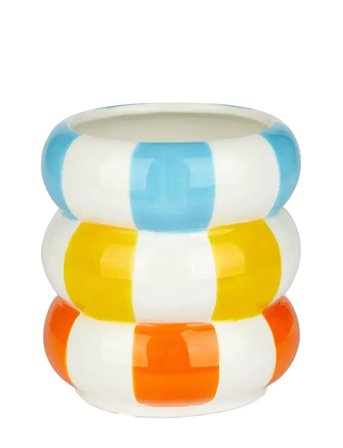 Keramiske Urtepotteskjuler, Flerfarvet 12 Cm Patterned Balvi