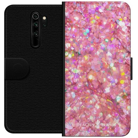 Yhteensopiva Lompakkokotelo Xiaomi Xiaomi Redmi Note 8 Pro Cactus and Friends – PinkGlitter