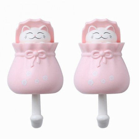 Stark krok med självhäftande fäste, dörrhängare, borrfri