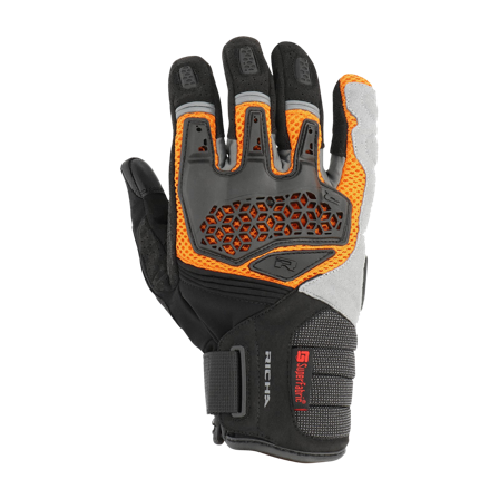 Motorhandschoenen RICHA Bogota Zwart/Oranje L