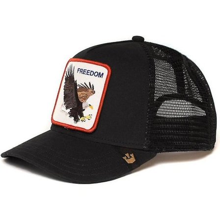Udsalg Dyr Baseball Cap Solbeskyttelse Mesh Broderet Trucker Hat Eagle Sort