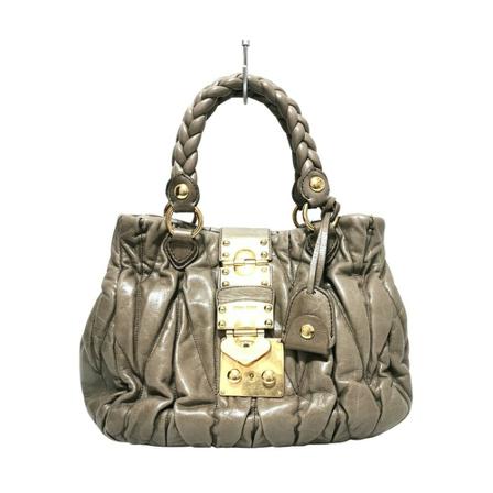 Miu Miu Pre-owned, Pre-owned Handbag Grijs, Dames, Maat:ONE Size
