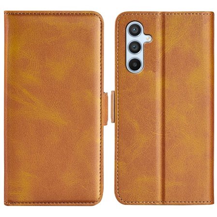 SKALO Samsung A54 5G Premium Wallet Lompakkokotelo - Vaaleanruskea